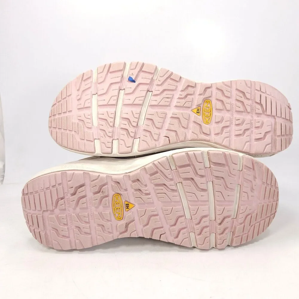 Keen Utility Outdoor Lace Up Steel Toe Shoe Womens Size 9.5 F2413-18 White Safet
